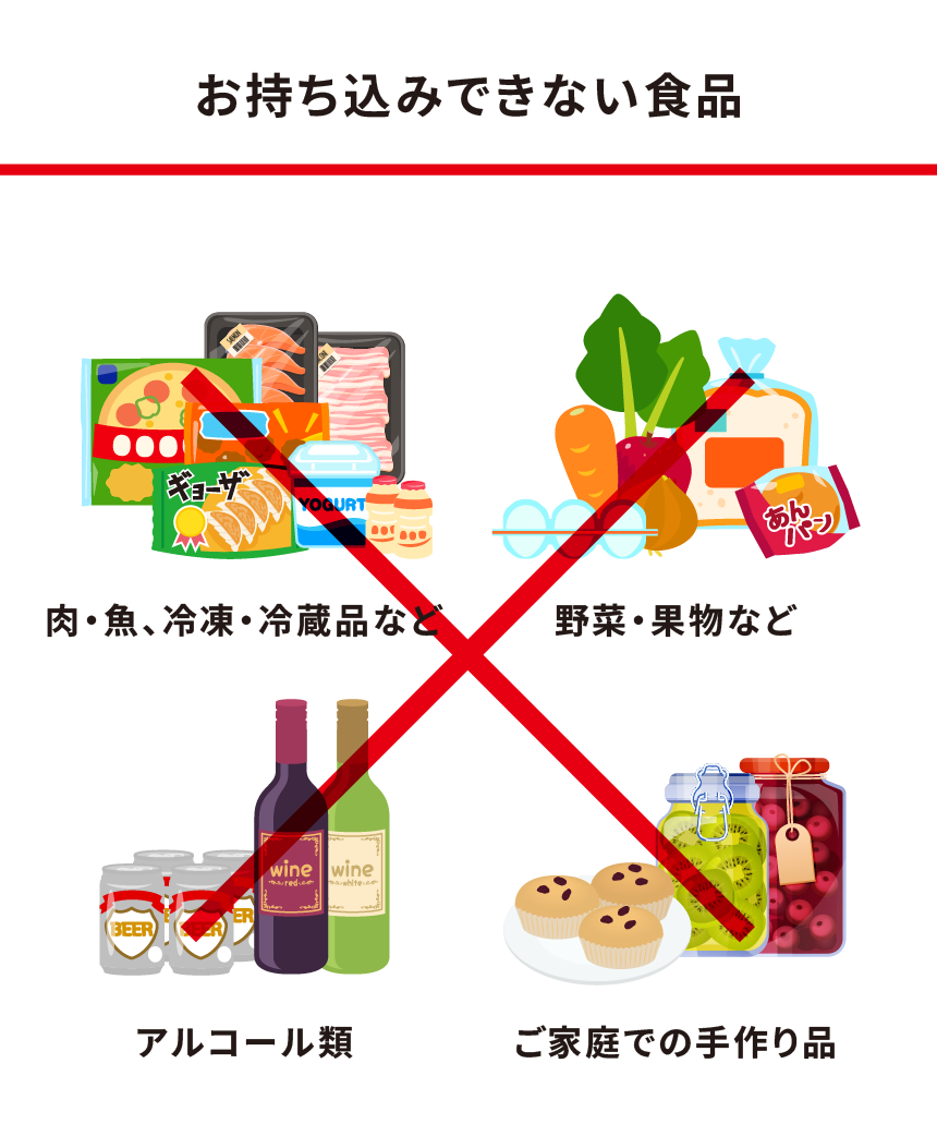 お持ち込みできない食品